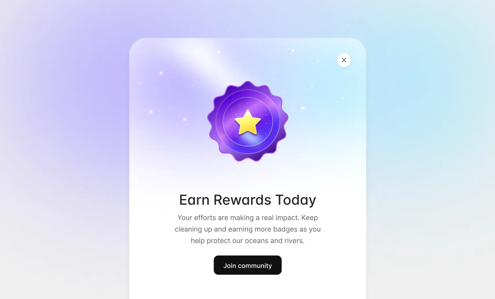Rewards modal